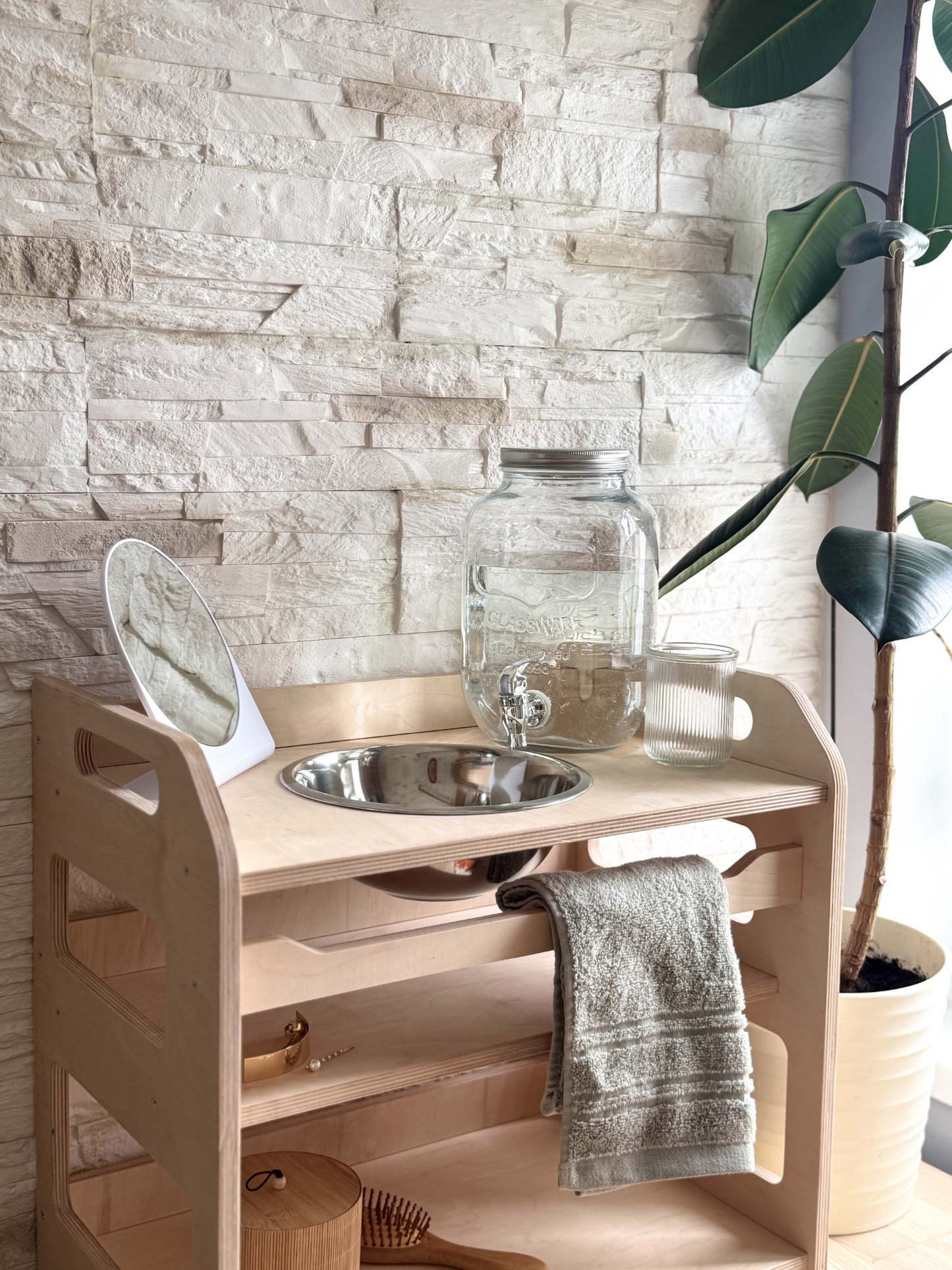 Seravellea™Montessori Wooden Washbasin
