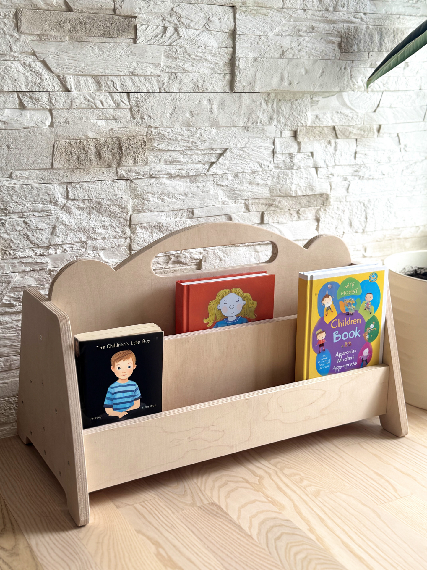 Seravellea™Double Side Montessori Wooden Bookshelf