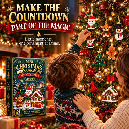 🎄24-Day Christmas Advent Calendar – 24 Buildable Ornaments for Kids, Family Fun & Holiday Decor | inoreva®