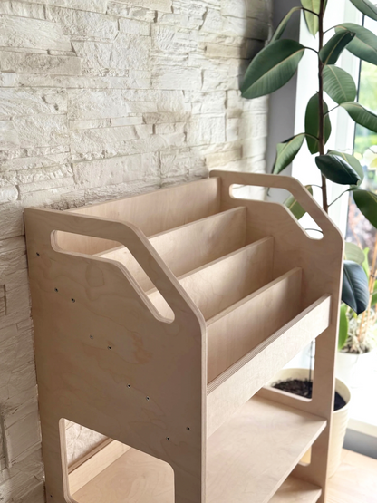 Seravellea™Montessori Wooden Bookshelf with Storage Shelf