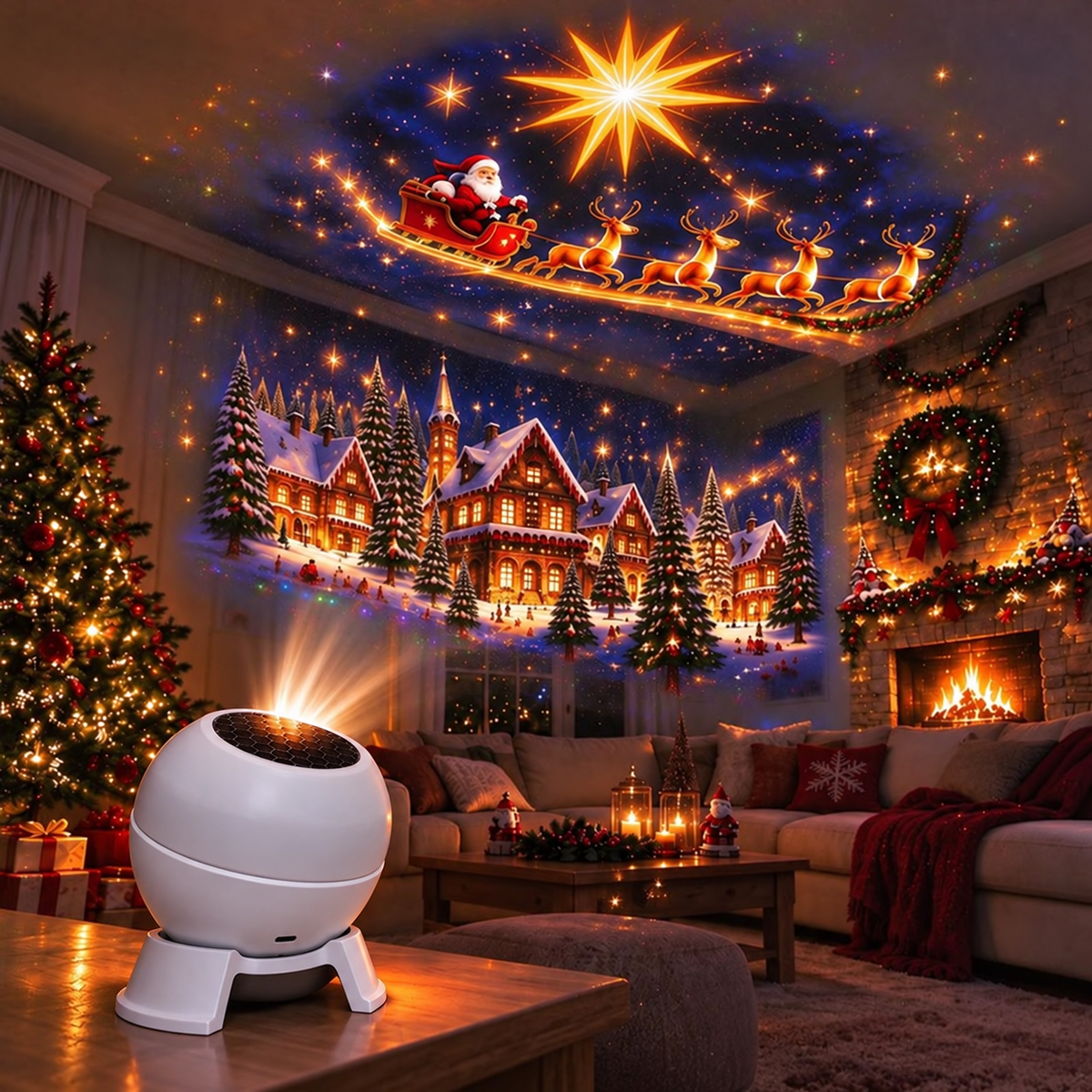 💡 Turn Any Room Into a Christmas Wonderland – Holiday Projection Night Light-40%