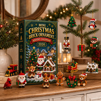 🎄24-Day Christmas Advent Calendar – 24 Buildable Ornaments for Kids, Family Fun & Holiday Decor | inoreva®