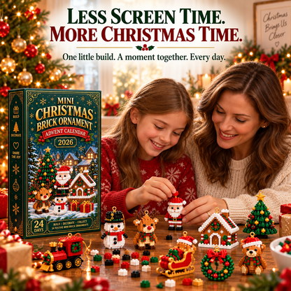 🎄24-Day Christmas Advent Calendar – 24 Buildable Ornaments for Kids, Family Fun & Holiday Decor | inoreva®