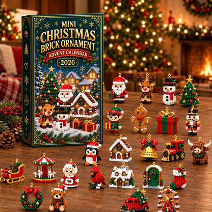 🎄24-Day Christmas Advent Calendar – 24 Buildable Ornaments for Kids, Family Fun & Holiday Decor | inoreva®