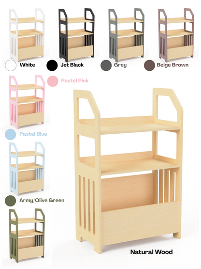 Seravellea™Montessori Wooden Shelf With Toy Storage